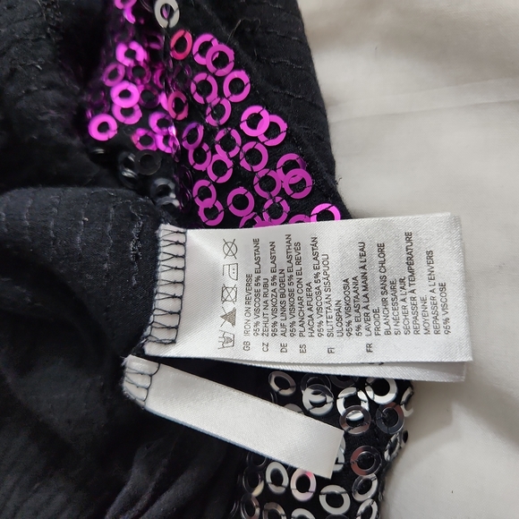 H&M Kids silver purple black sequins midi dress size 14 - Picture 9 of 9